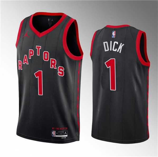 Men's Toronto Raptors #1 Gradey Dick Black 2023 Draft Statement Edition Stitched Basketball Jersey Dzhi ,We sell and wholesale Men's Toronto Raptors #1 Gradey Dick Black 2023 Draft Statement Edition Stitched Basketball Jersey Dzhi  on line form chian!